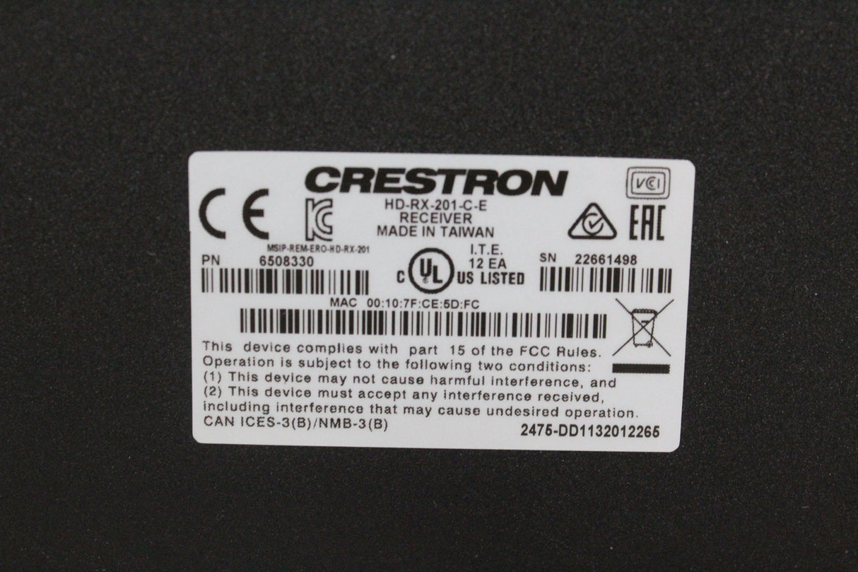 Crestron HD-RX-201-C-E Multiformat Switch and Receiver