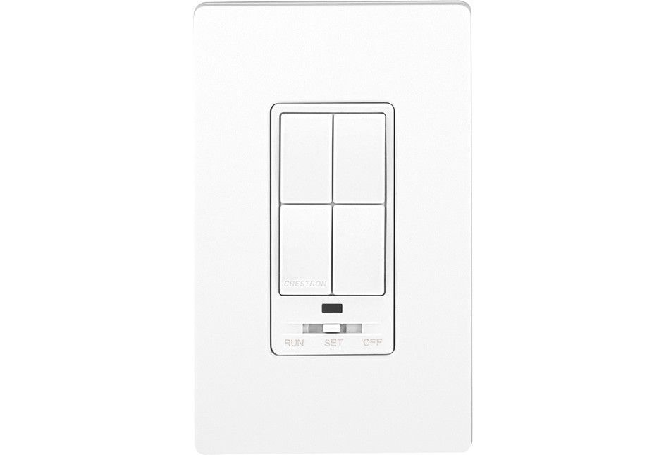 Crestron CLW-SW4RFW-S BLANK infiNET Wall Box Switch - 4 Buttons