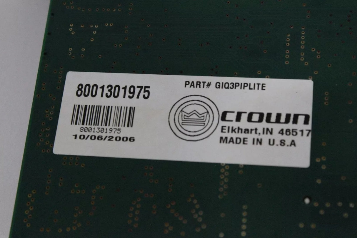 Crown Audio GIQ3-PIP-LITE Module w/ Load Monitoring and TCP/IQ