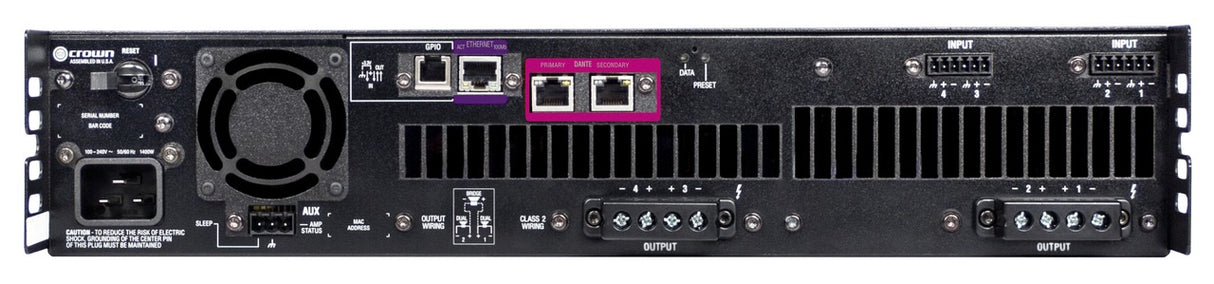 Crown DCI4X1250D Four-channel, 1250W at 4 Ohm Analog Power Amplifier