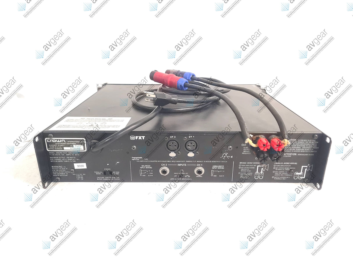 Crown Macro-Tech 1200 Stereo Power Amplifier