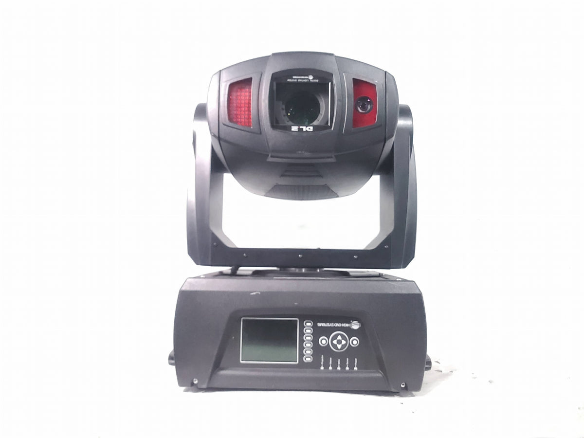 DL.2 Digital Light Moving Head Light w/ Mounting Brackets (DISPLAY ISSUES) in Wheeled Road Case