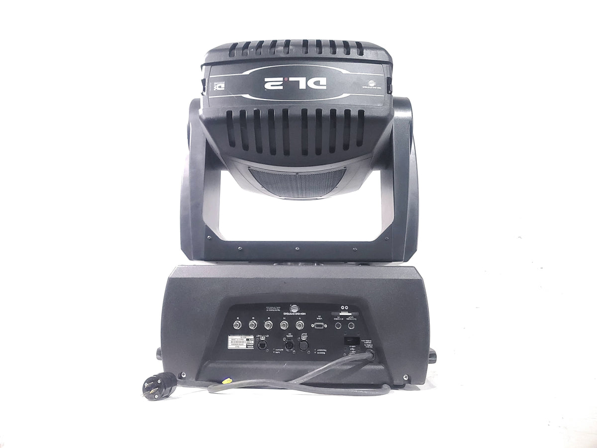 DL.2 Digital Light Moving Head Light w/ Mounting Brackets (DISPLAY ISSUES) in Wheeled Road Case