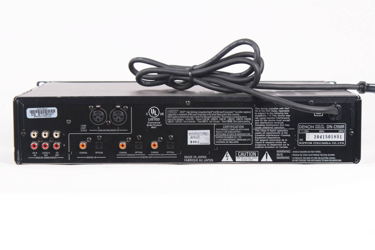 Denon DN-C550R Professional Rack-Mount Dual Drawer CD-R/CD-RW Recorder and CD Player