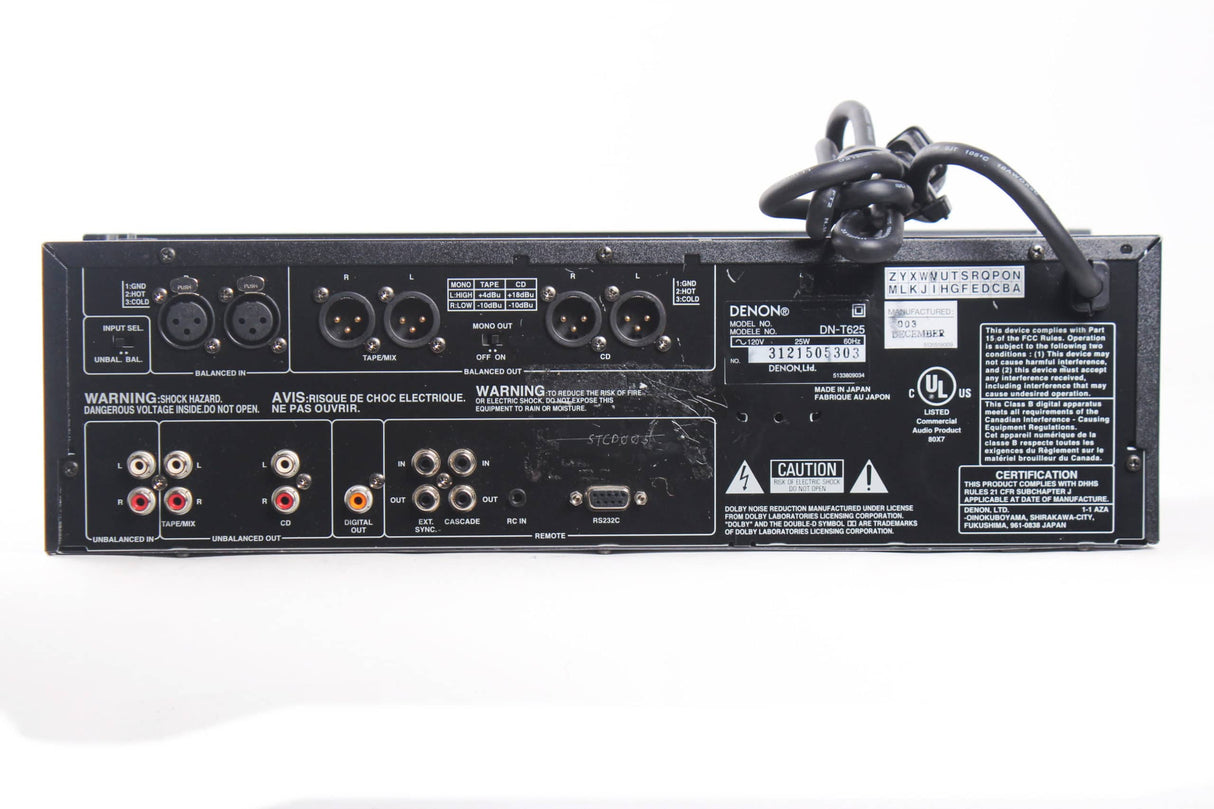 Denon DN-T625 Professional Combination CD Player and Cassette Player/Recorder