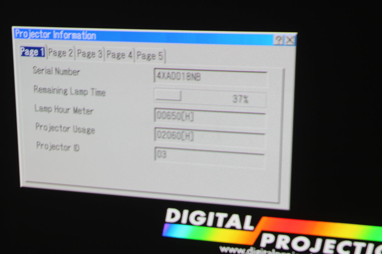 Digital Projection HL12000DSX Large Venue Projector (1171 Hours) w/ Lens (FOR PARTS) & Dolly