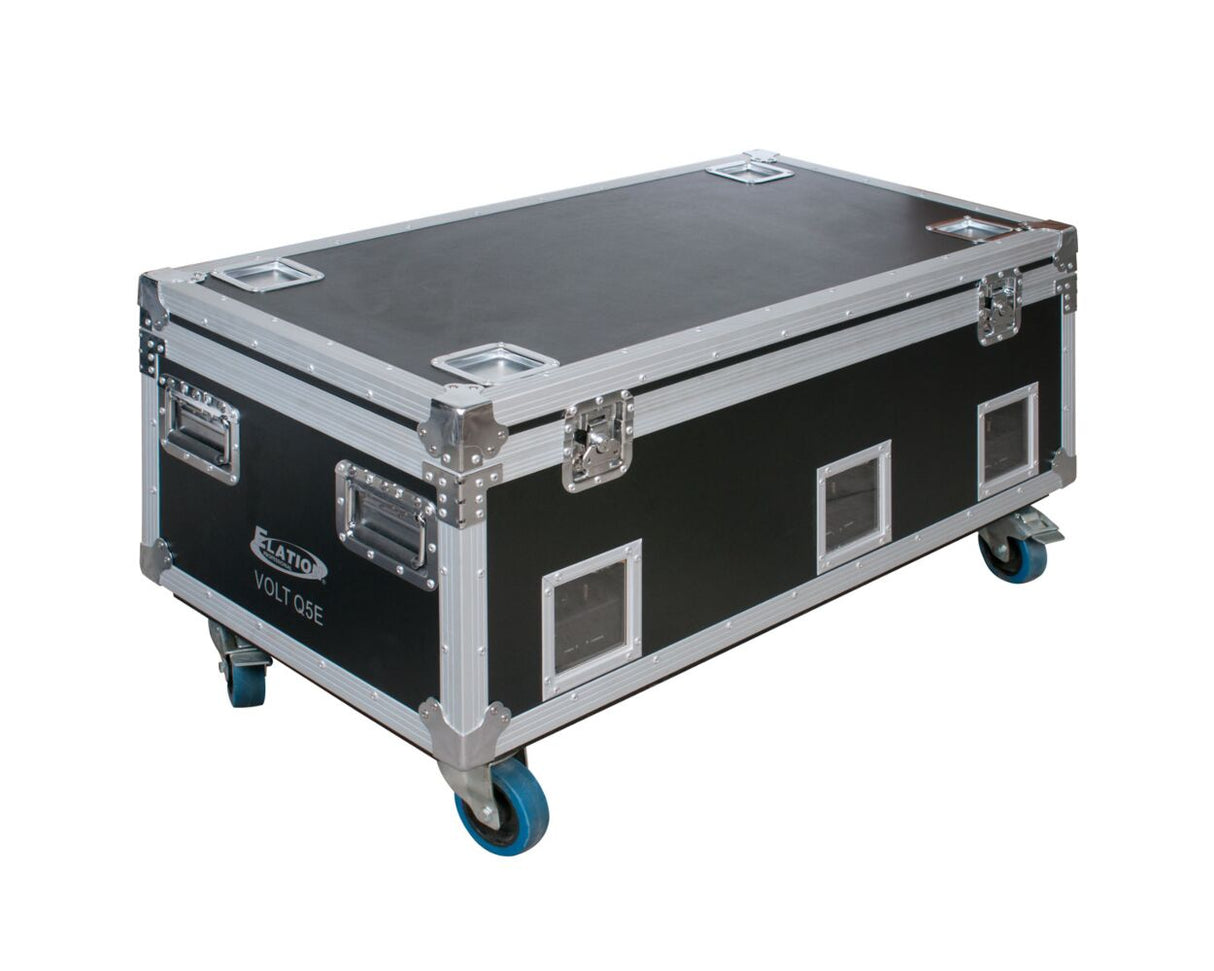 Elation VOLT Q5E Six Pack Charging Road Case and Six Volt Q5E LED Fixtures