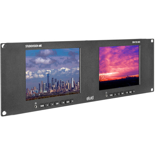 Elvid SRM-7X2-LT StudioVision Dual 7" Monitor Rackmount