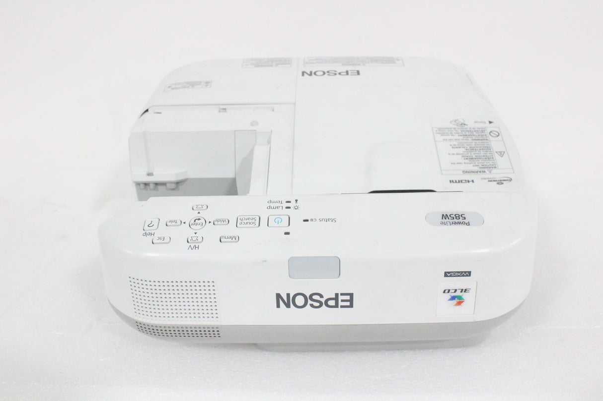 Epson 585W PowerLite WXGA 3LCD 3300 Lm Ultra-Short Throw HDMI Projector (2053 Operating Hours) (FOR PARTS)
