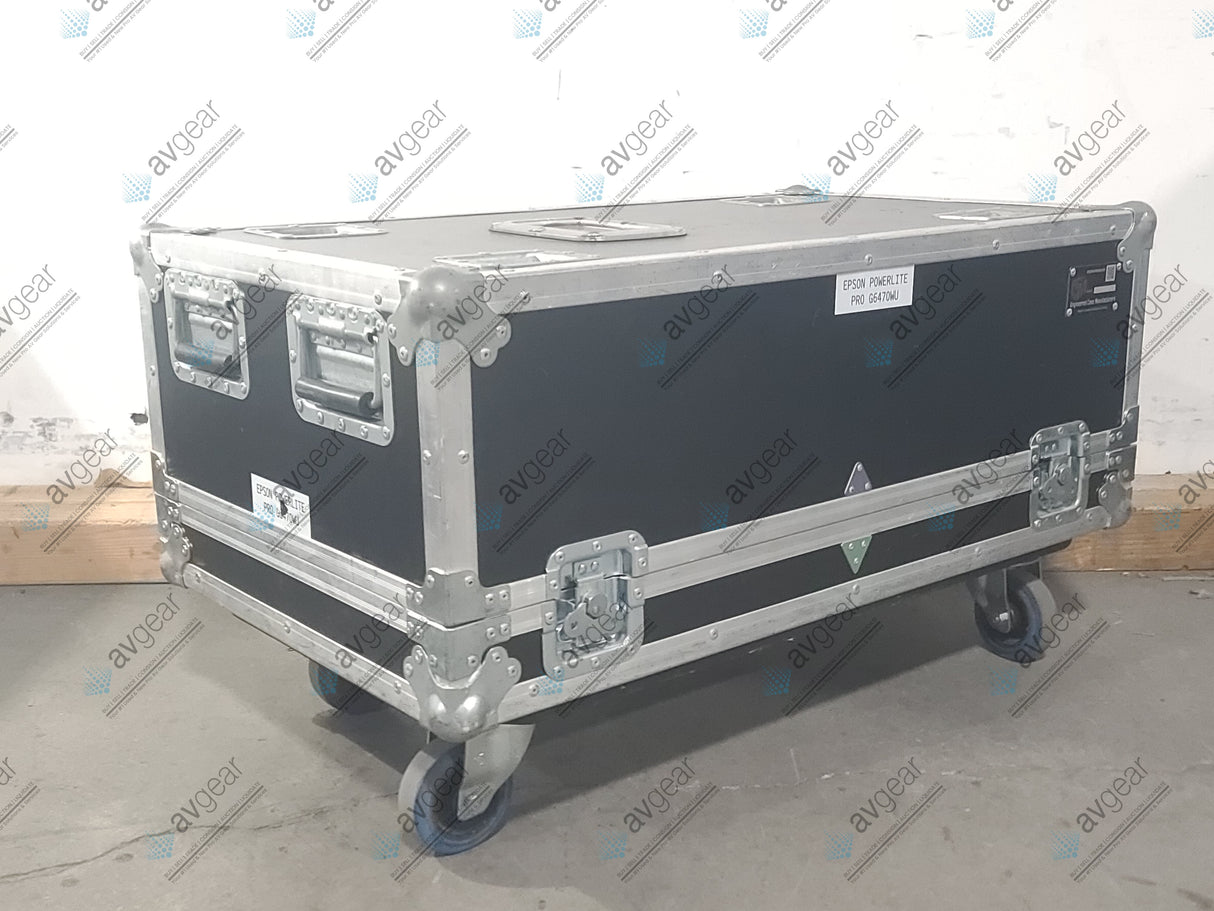Epson G6470WU 4,500 Lumen WUXGA 3LCD Conference Projector (654 Lamp Hours) in Wheeled Road Case