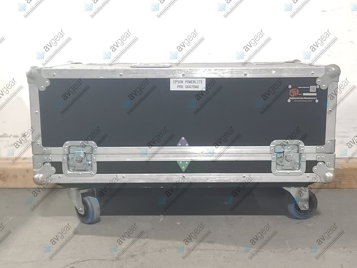 Epson G6470WU 4,500 Lumen WUXGA 3LCD Conference Projector (654 Lamp Hours) in Wheeled Road Case