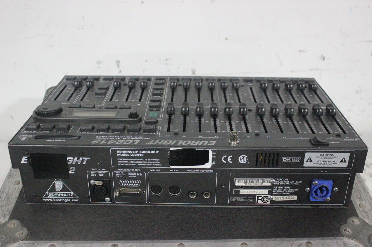 Eurolight LC2412 24-Channel DMX Lighting Console w/ PowerCon Cable in Hard Carrying Case