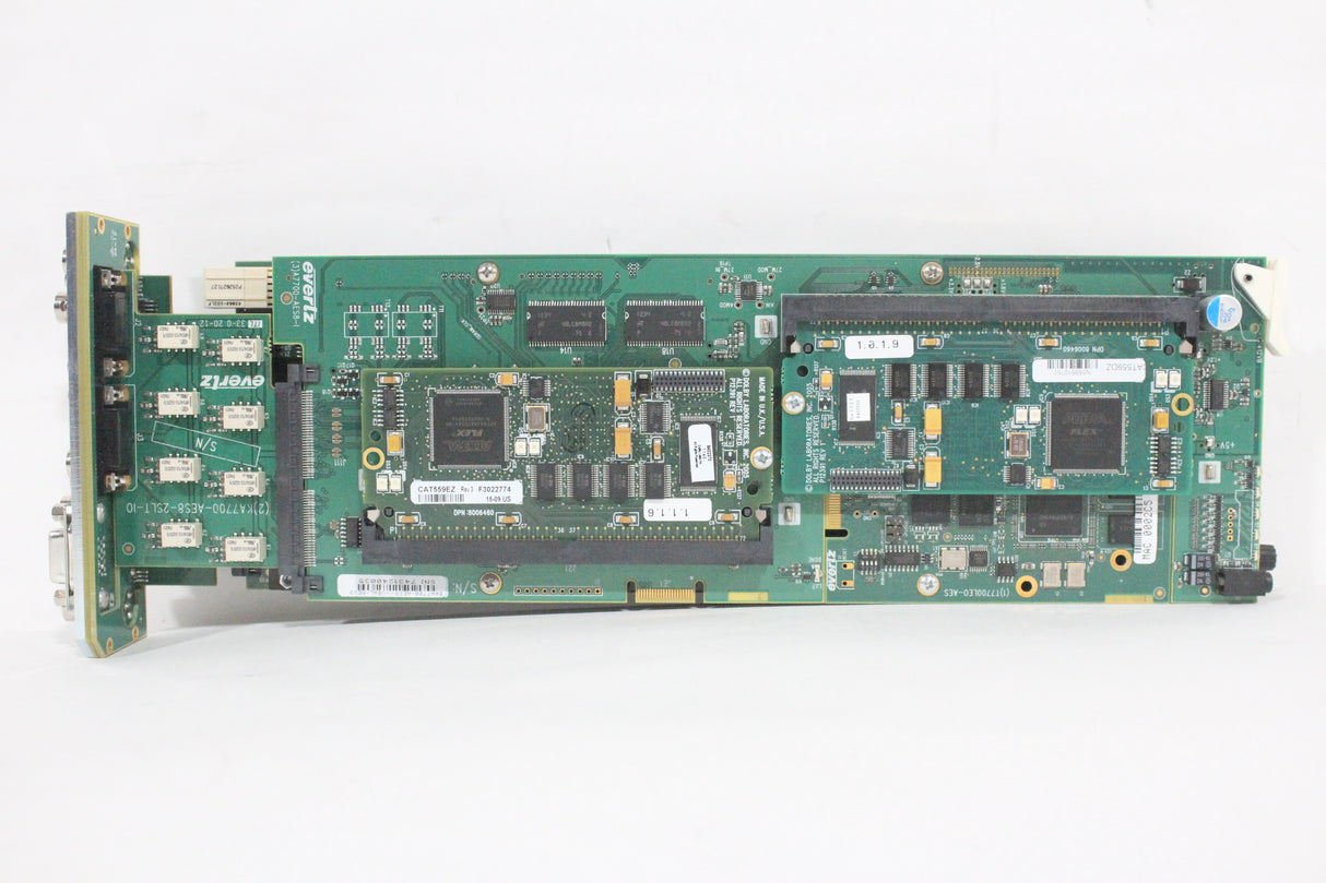 Evertz 7812XC-AES8-3G +DD 3G & HD Dolby Cross Converter 7800FR +3RU Backplane (FOR PARTS)