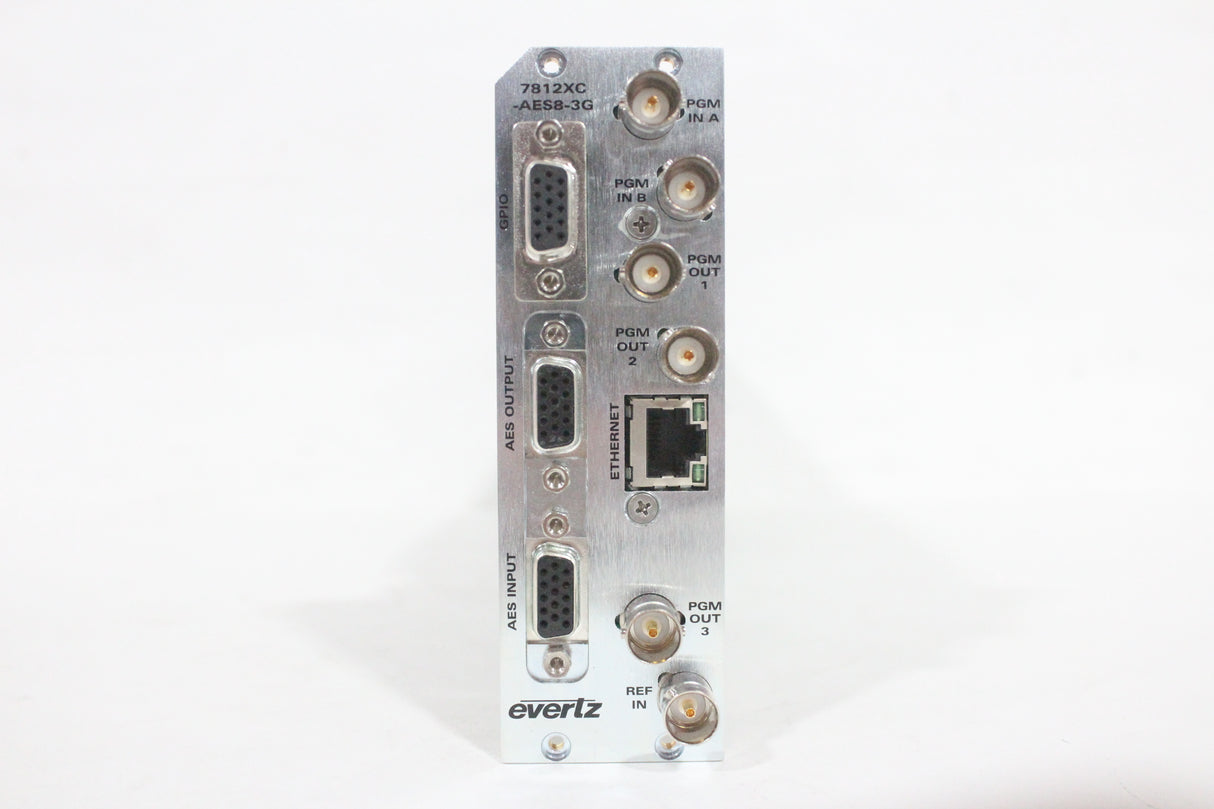 Evertz 7812XC-AES8-3G +DD 3G & HD Dolby Cross Converter 7800FR +3RU Backplane (FOR PARTS)