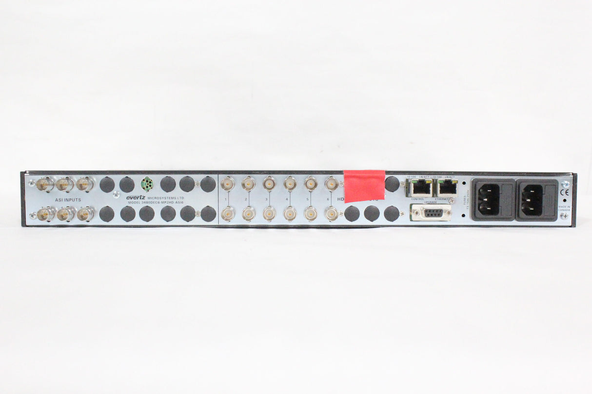 Evertz 3480DEC6-MP2HD-ASI6 High Density MPEG-2 HD Decoder