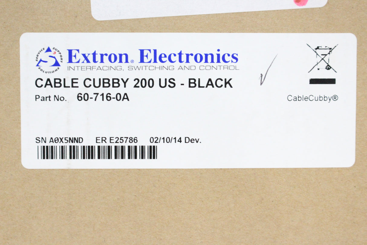 Extron 200 US Cable Cubby