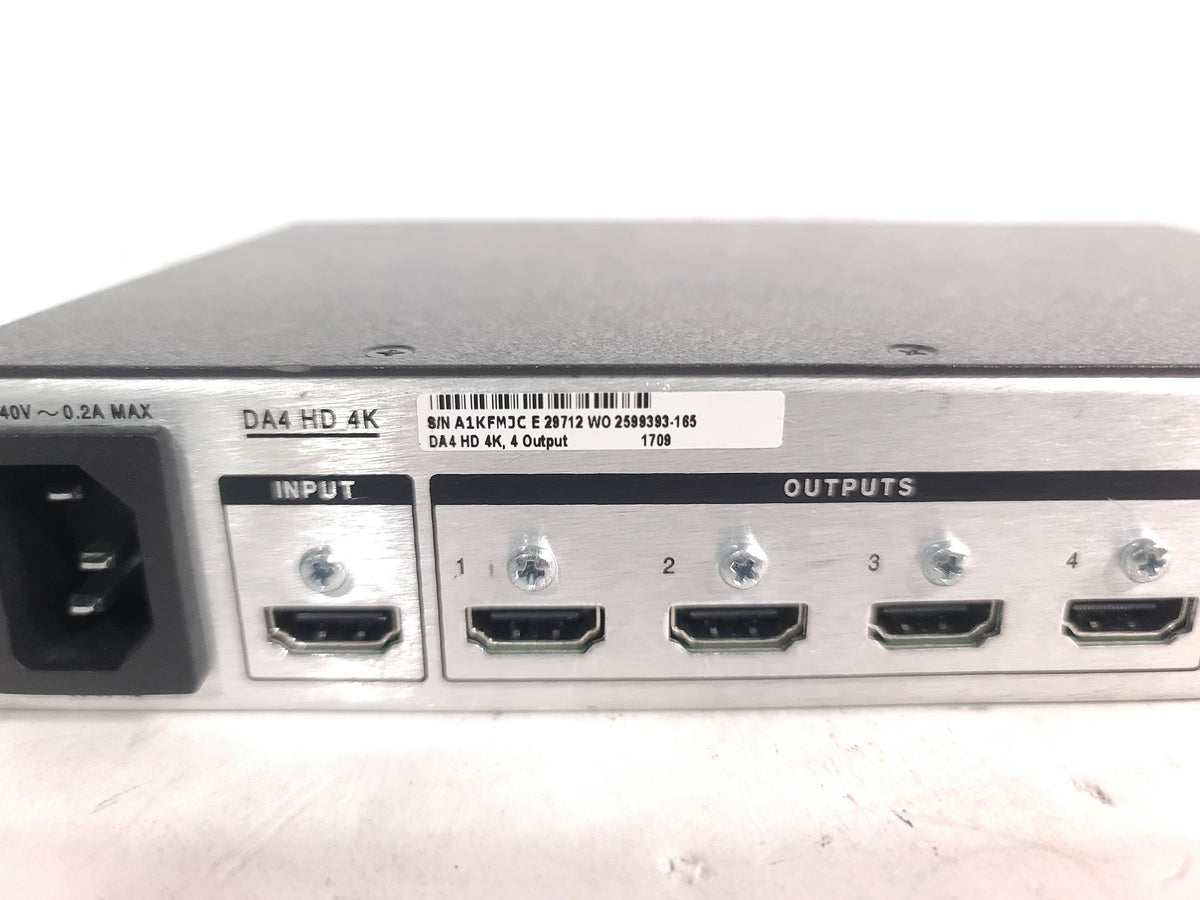 Extron DA4 HD 4K 4-Output HDMI Distribution Amplifier