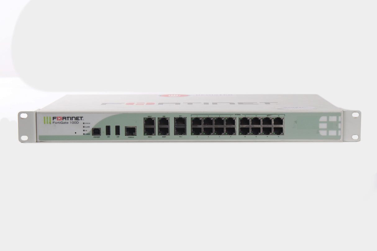 FORTINET FG-100D Security Firewall Appliance VPN 16 Port Gigabit Ethernet 2x WAN 2x HA (FOR PARTS)