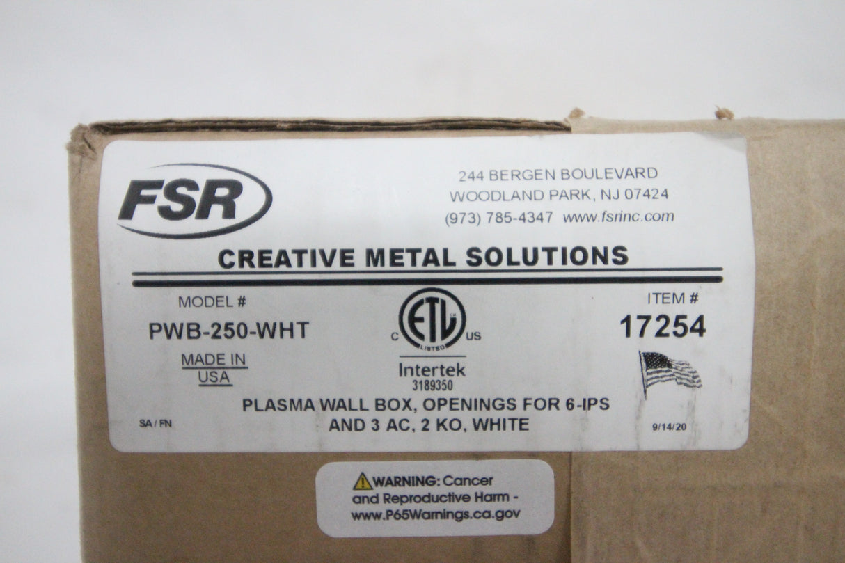 FSR PWB-250-WHT Project Wall Box