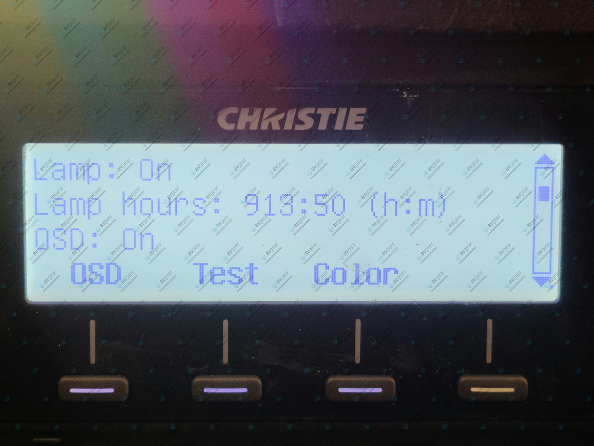 Christie Roadster HD20K-J 20,000 Lumen HD 0.95" DLP x 3 Large Venue Projector (914 Hours) w/ (4) Clamps, Hardware & Remote in Wheeled Road Case