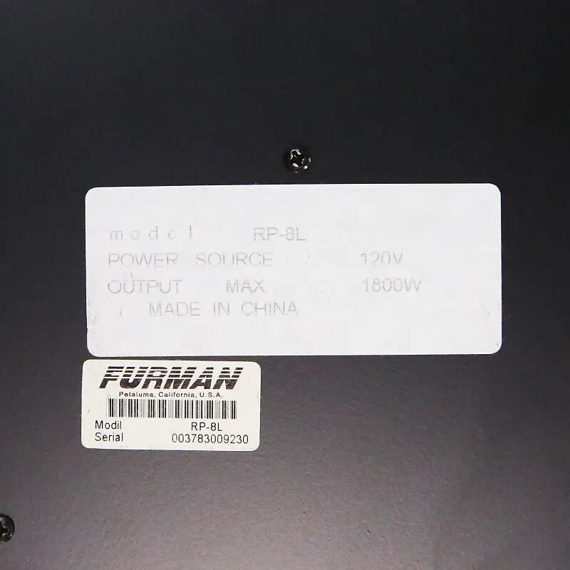 Furman RP-8L Power Conditioner w/ Light Module in 2RU Rack Case