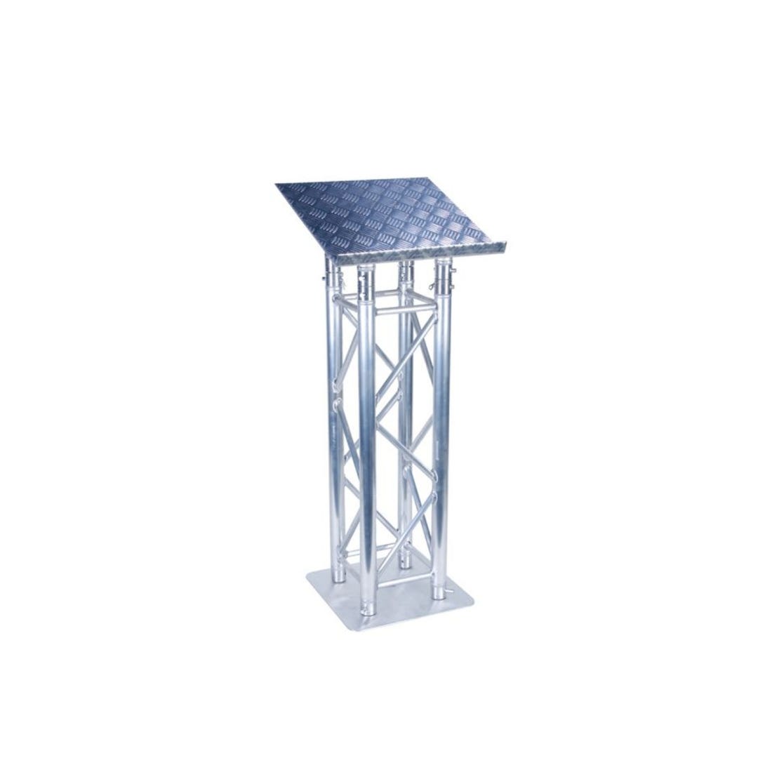 Global Truss F34 Truss-Style Lectern Assembly with Diamond Plate Finish Top