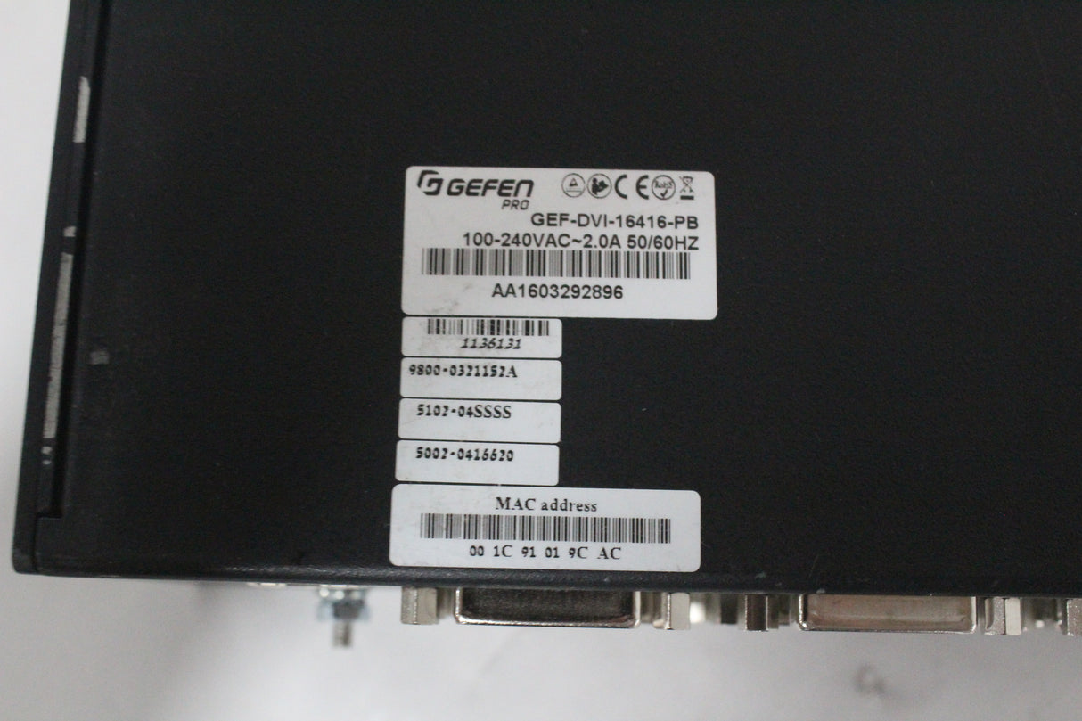 Gefen PRO GEF-DVI-16416-PB DVI Matrix with Front Panel Push Button Control