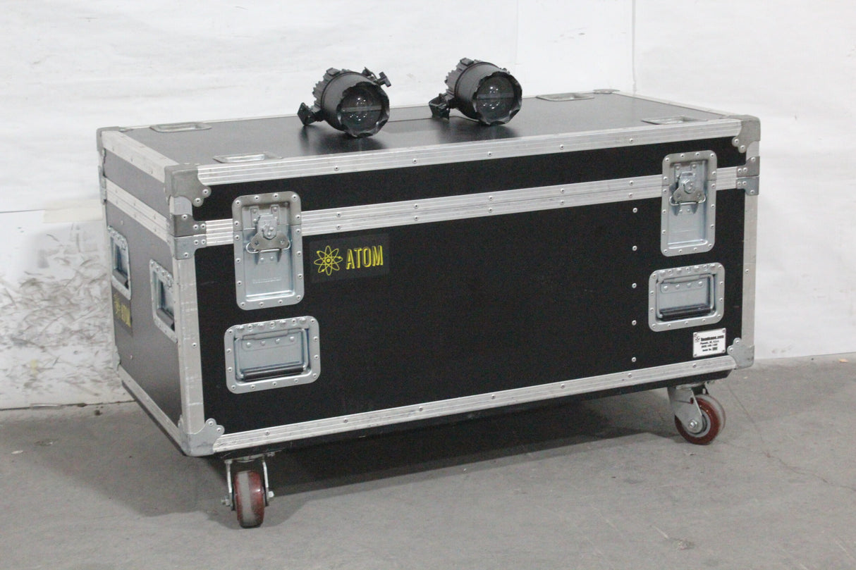 German Light Products X4 Atom GLP RGBW 30W RGBW Compact Head w/ Zoom in 23x47x20" Rolling Road Case