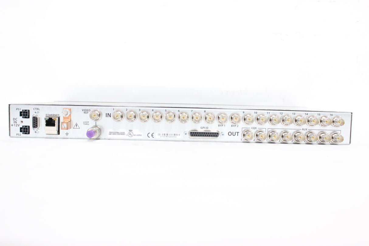 Grass Valley CR1602-HD-CQX 16x8 1RU HD Clean and Quiet Switcher