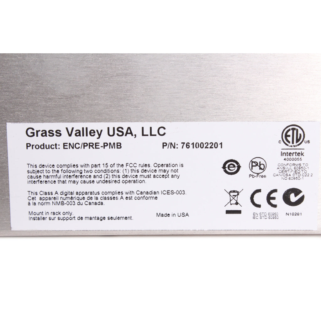 Grass Valley ENC/PRE-PMB Encore/Prelude Paging Multi-Bus Control Panel