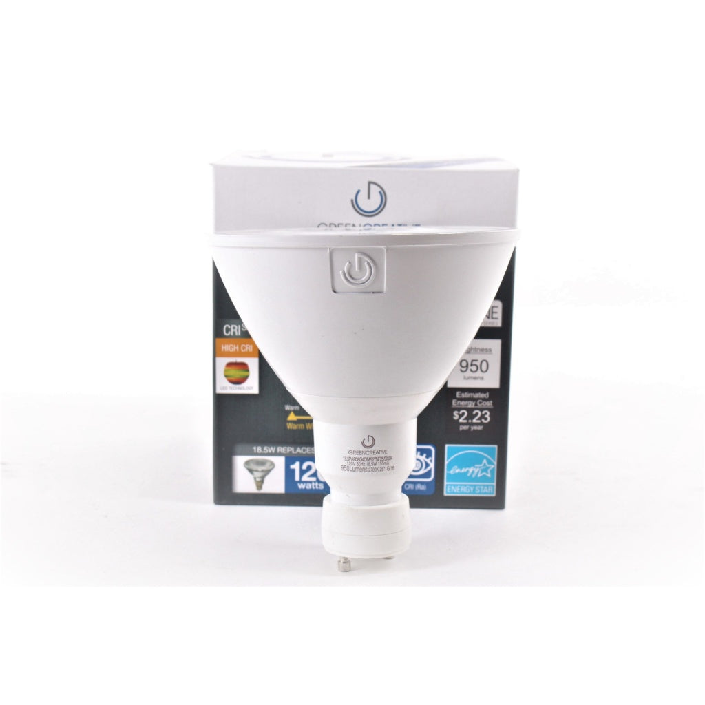 Green Creative PAR38-GU24 LED PAR38-GU24-18.5W-2700K-25° Bulb w/ TWIST Connector