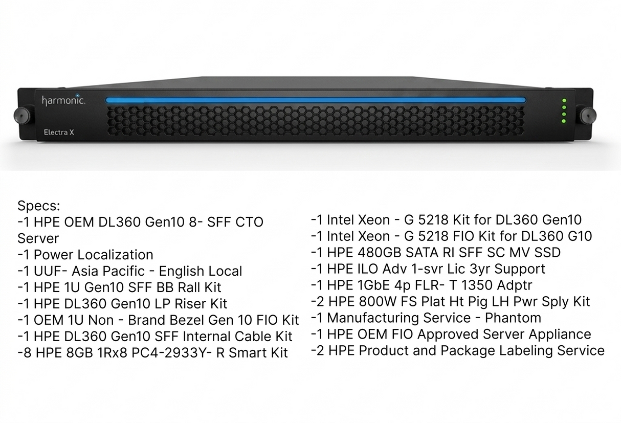 Harmonic ELC-X2-G3-AC-HH-S-02 Server (Open Box)