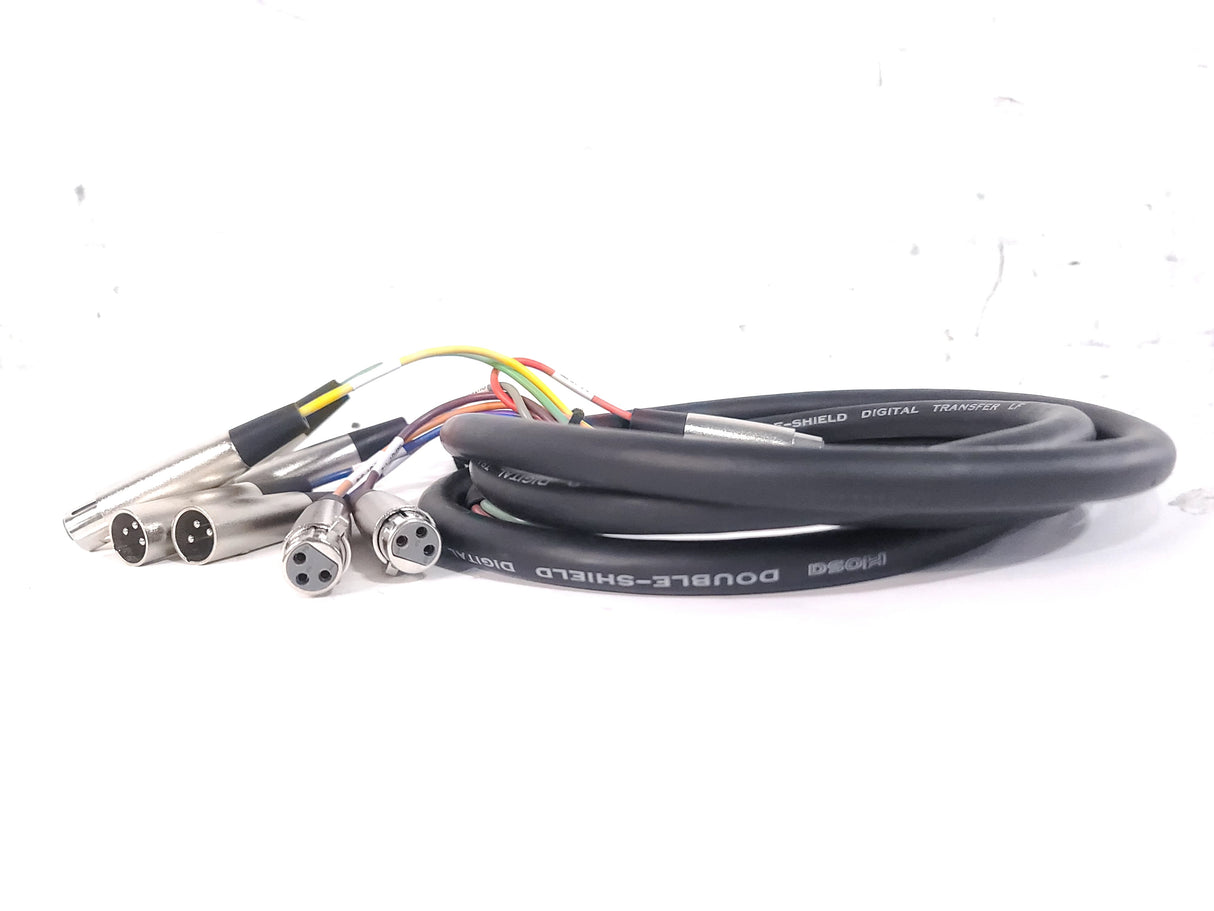 Hosa DTM-802 2m XLR Fanout Cable w/ (3) Male & (3) Female