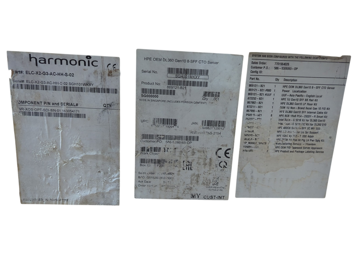 Harmonic ELC-X2-G3-AC-HH-S-02 Server (Open Box)