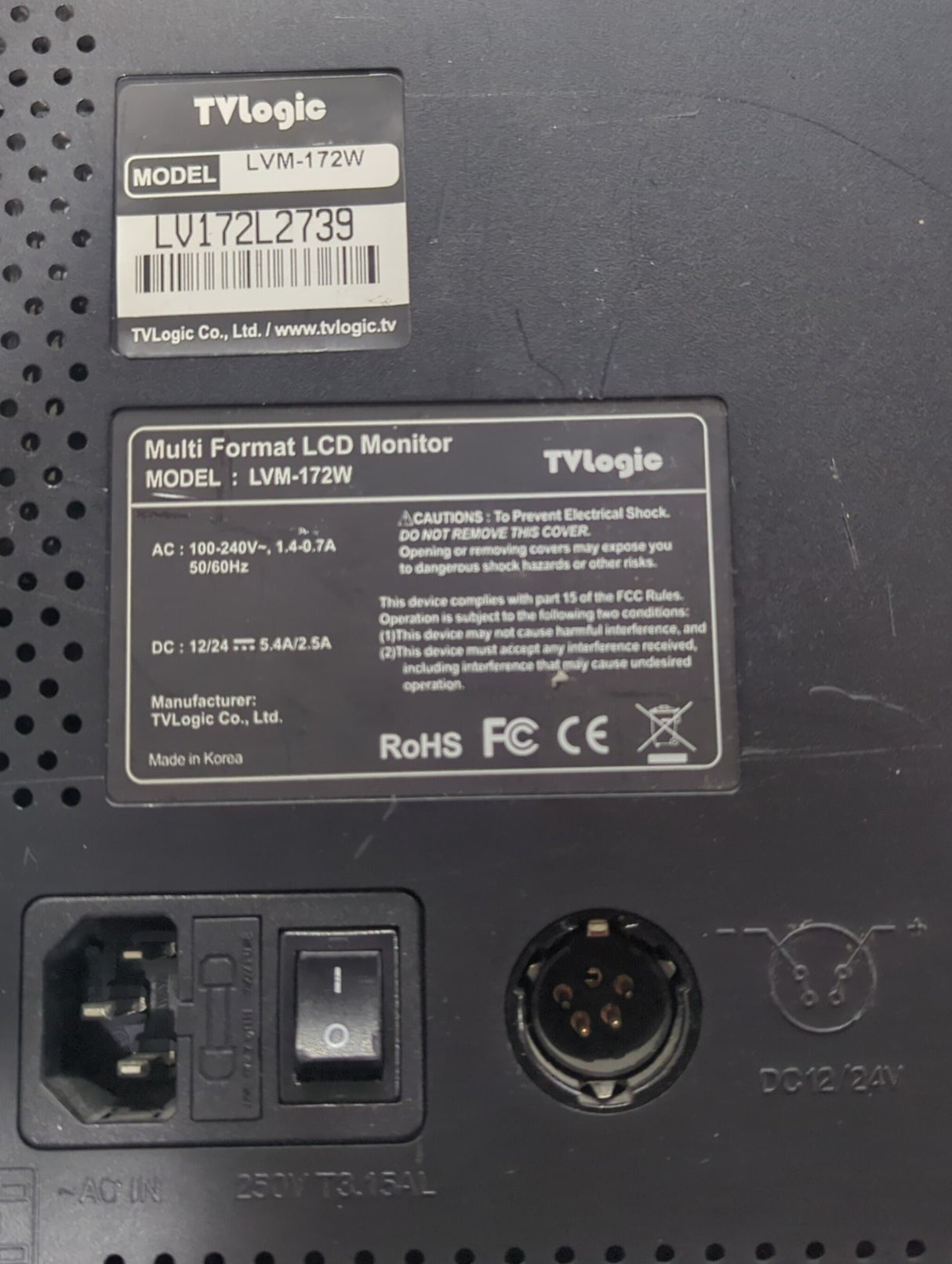 TVLogic LVM-172W 17'' LCD Multi Format Monitor