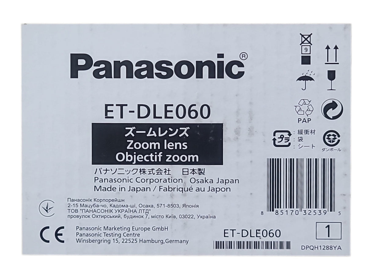 Panasonic ET-DLE060 9.16-12.1mm Short-Throw Zoom Lens in Original Box