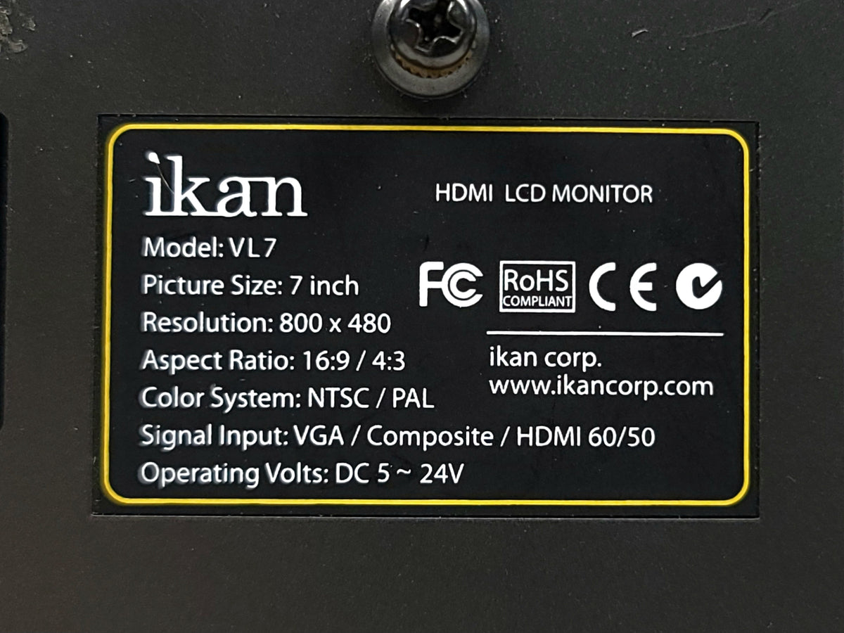 Ikan VL7 HDMI 7-Inch LCD Monitor w/ Accessories in Hard Case