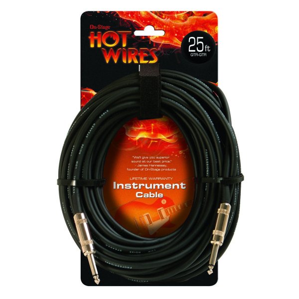 (NEW) On-Stage IC-25 Instrument Cable (QTR-QTR, 25')