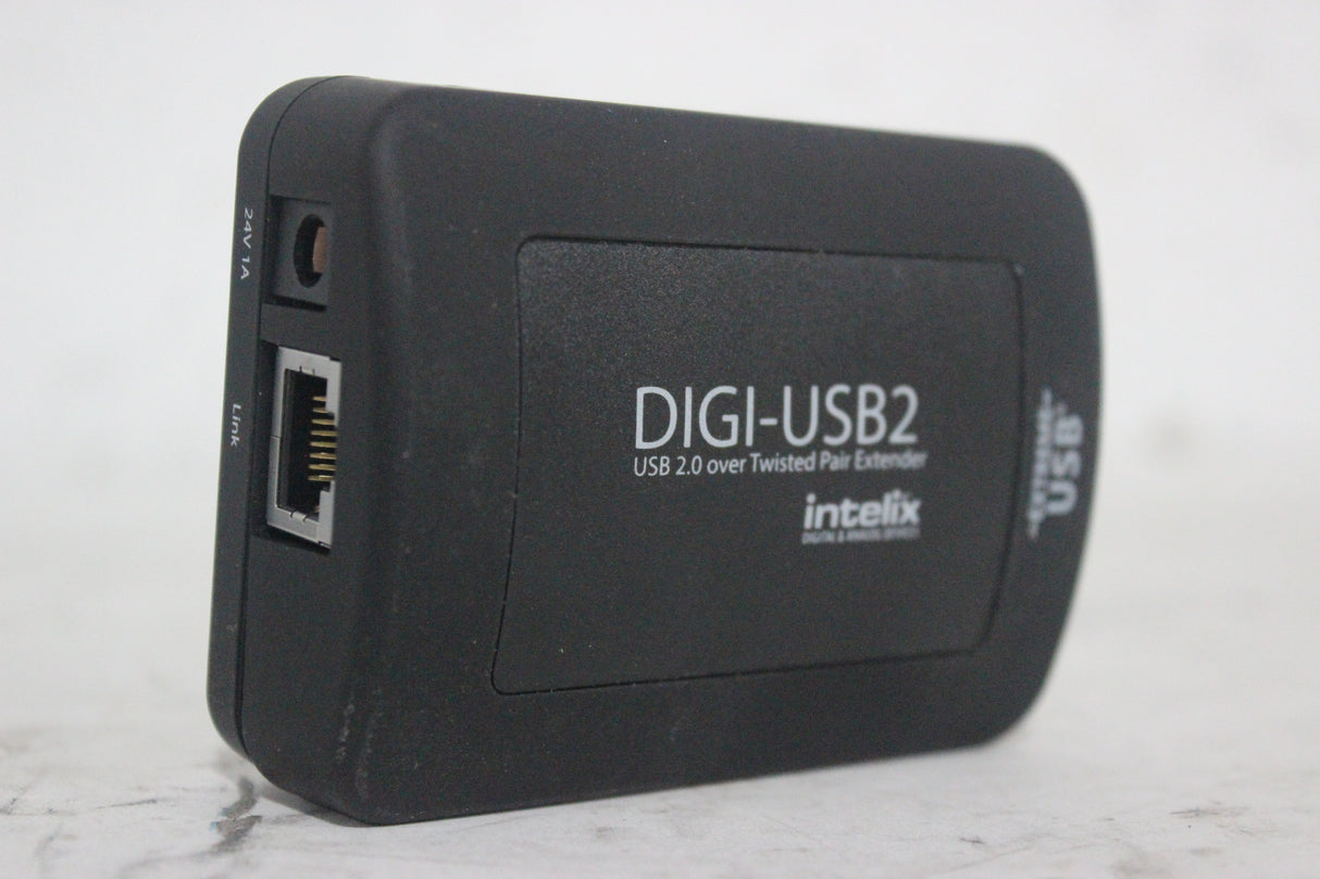 Intelix DIGI-USB2 1-Port USB 2.0 Over Twisted Pair Extender w/ CAT 5e/6/7 Extender Port & DC PSU