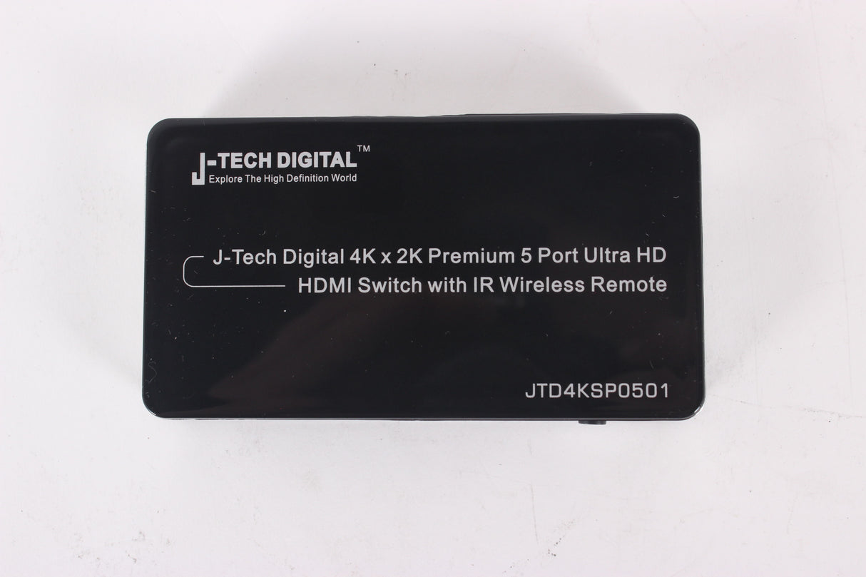 J-Tech Digital 4K x 2K 5 Port Ultra HD HDMI Switch w/ IR Wireless Remote in Original Box