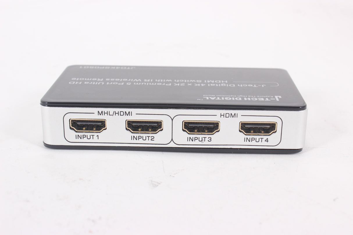 J-Tech Digital 4K x 2K 5 Port Ultra HD HDMI Switch w/ IR Wireless Remote in Original Box