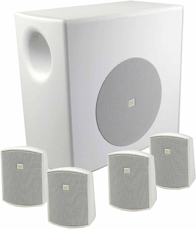 JBL C50PACK-WH Packaged Surface-Mount Subwoofer-Satellite Loudspeaker System (White)