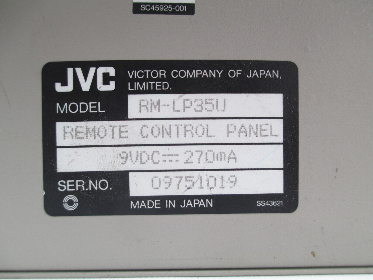 JVC RM-LP35U Joystick Remote Control Panel