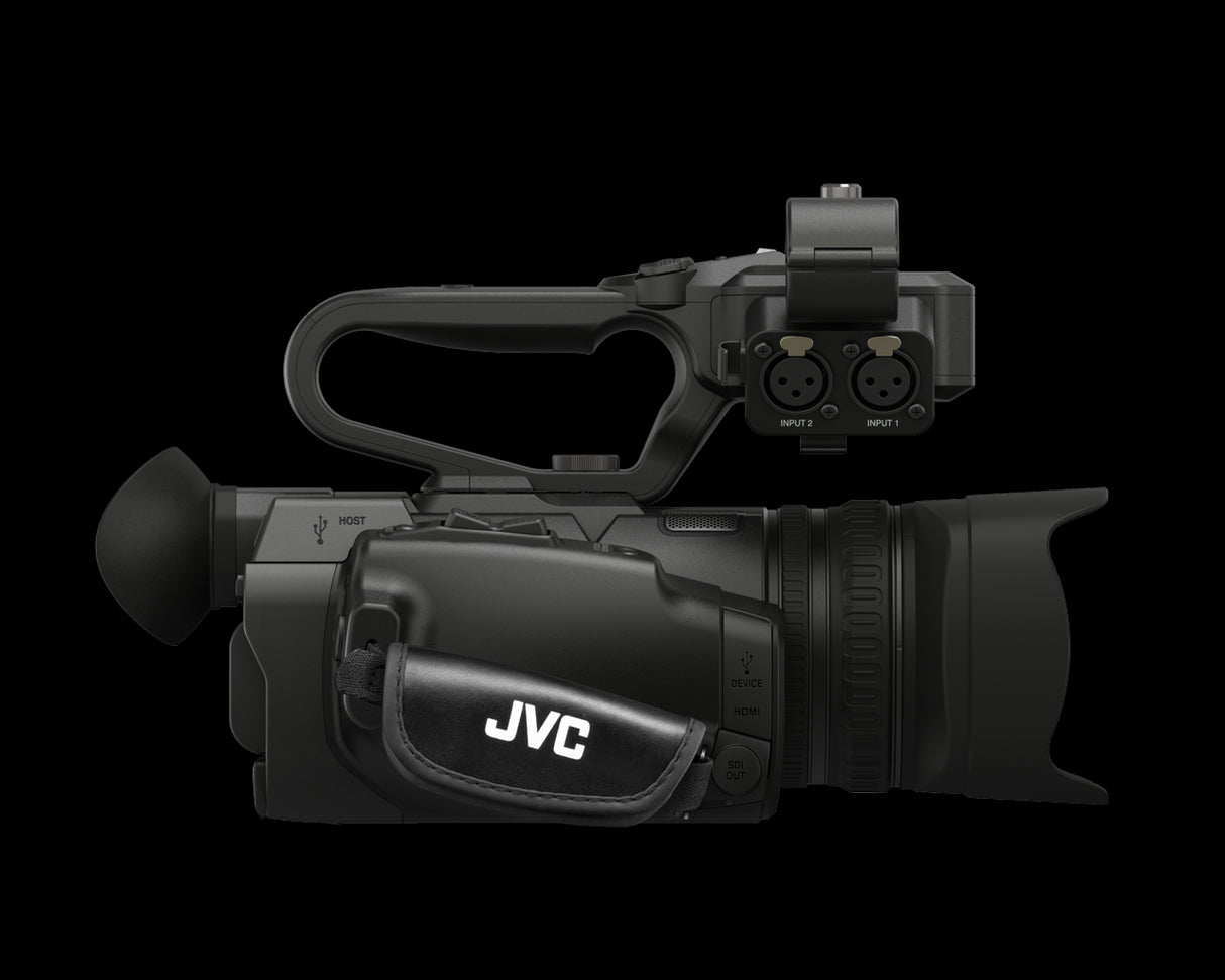 JVC Professional GY-HM250U 4KCAM Compact Handheld Camcorder w/Integrated 12X Lens
