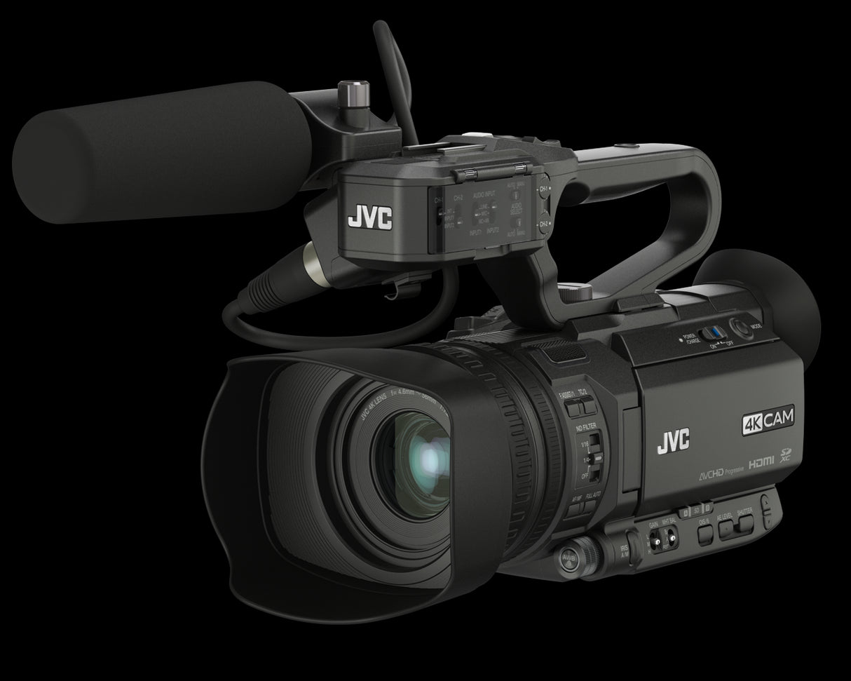 JVC Professional GY-HM250SP 4KCAM Sports Production Streaming Camcorder