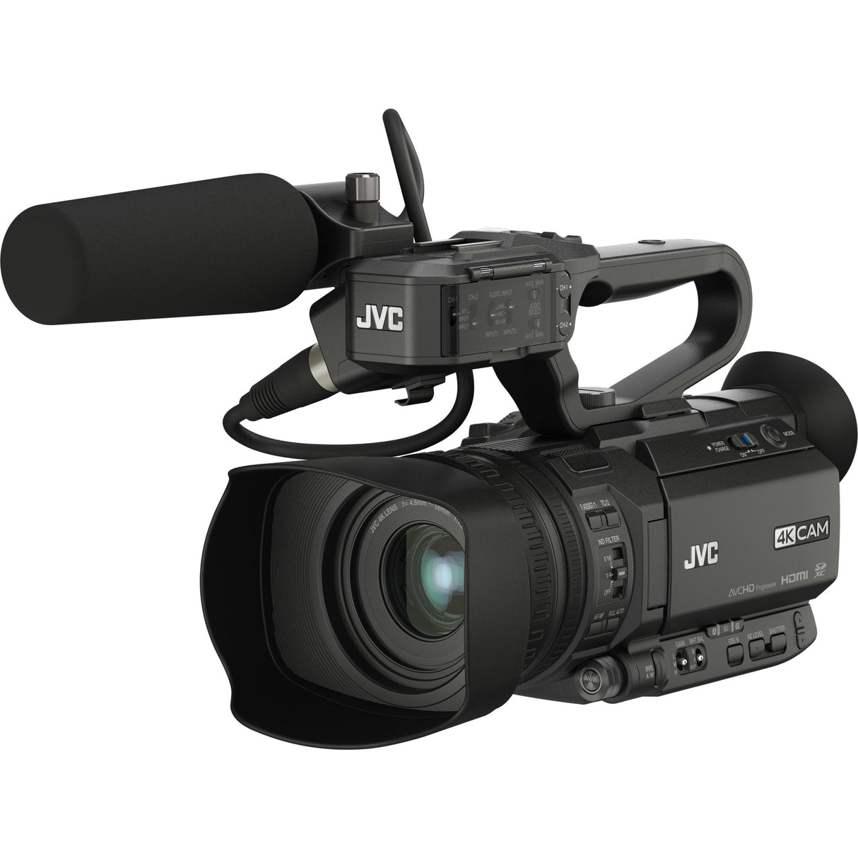 JVC Professional GY-HM250SP 4KCAM Sports Production Streaming Camcorder