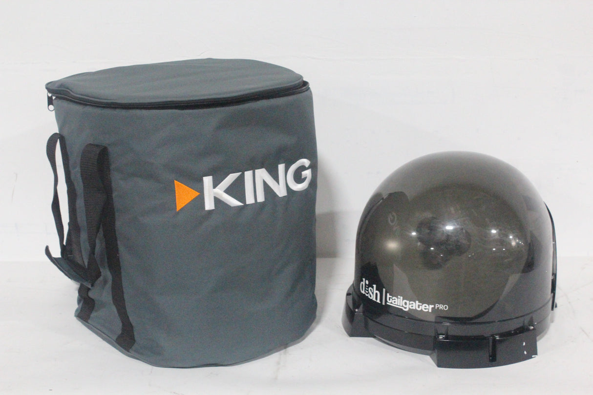 King VQ4900 DISH Tailgater Pro Premium Portable Satellite Antenna w/ Soft Carrying Case in Original Box