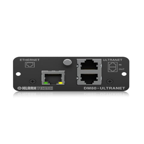 Klark Teknik KT-DM80-ULTRANET ULTRANET Expansion Module w/ 16 x 16 Channel Audio Networking and Ethernet Connectivity