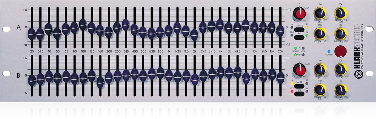 Klark Teknik KT-DN370 2-Channel 30-Band A Graphic Equaliser