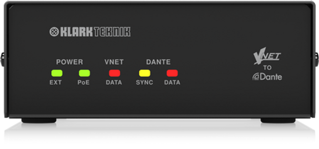 Klark Teknik VNET2-DANTE BRIDGE Connection Bridge for Dante Sources